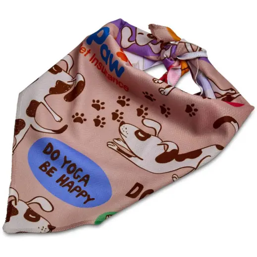 Hoppla Bosco Large Polyester Dog Bandana Branded